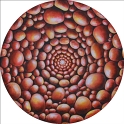 STEIN SET ZEN; Acryl auf Leinwand;
Ø 60 cm